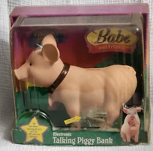 NEW BABE AND FRIENDS ELECTRONIC TALKING PIGGY BANK IN ORIGINAL BOX - Picture 1 of 6
