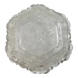 Vintage Indiana Clear Pressed Glass Candy Nut Bowl Trinket Dish Plate NO Chips - Picture 1 of 3