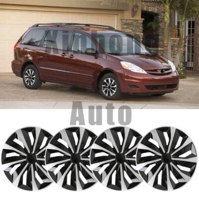 For Toyota Sienna 2004-2010 4Pcs 16" Hubcap Wheel Rim Cover Steel Wheel Hub Cap - Imagem 1 de 4