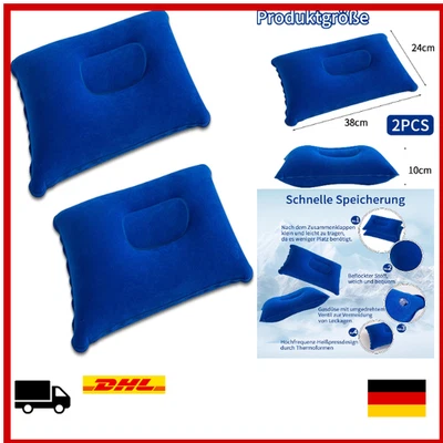 Aufblasbares Strandkissen | Weiche Beflockung | 38x24 cm - Bild 1 von 4