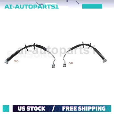 Manguera hidráulica de freno delantera izquierda y derecha 2 piezas para Ford F-150 2005 2006 2007 2008 Foto 1 de 4