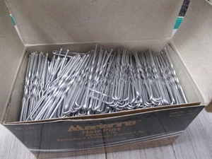 Alfileres de cabello prensados Marianna plateados 2 libras para peluquería cosmetología - Imagen 1 de 6