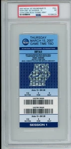 2007 Davidson Wildcats NCAA Tournament Ticket Stephen Curry Debut PSA POP 1 RARE - Bild 1 von 5