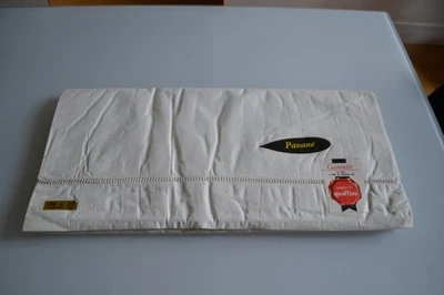 Drap ancien en métis avec jour Venise 240 x 325 Neuf De Stock New Old Stock - Photo 1/4