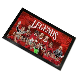 Man Utd Club Legends Bar Runner Mat United etc Man Cave Bar - Picture 1 of 6