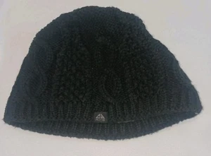 NIKE Black Polyester Cable Knitt Beanie One Size Fits All FAST FREE SHIPPING  - Picture 1 of 4