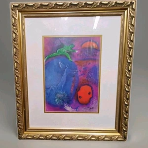 Marc Chagall Lithographie Daphnis & Chloe Custom LARSON-JUHL DOUBLE-MATTED FRAME - Bild 1 von 16