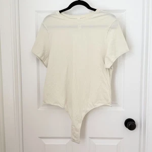 Damen SKIMS Baumwolljersey T-Shirt Body Kurzarm in Knochen Größe 3X - Bild 1 von 6