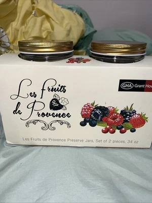 Juego de 2 tarros de conservación Grant Howard Les Fruits de Provence, 34 onzas Foto 1 de 4