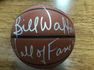 Bill Walton Firmado Autografiado Spalding Todas las Canchas Baloncesto Salón de la Fama Beckett BAS Foto 1 de 4