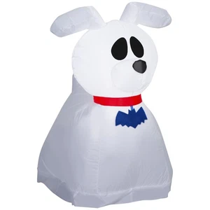 Ghost Dog Airblown Yard aufblasbar, mehrfarbig, 3', Halloween von - Bild 1 von 12