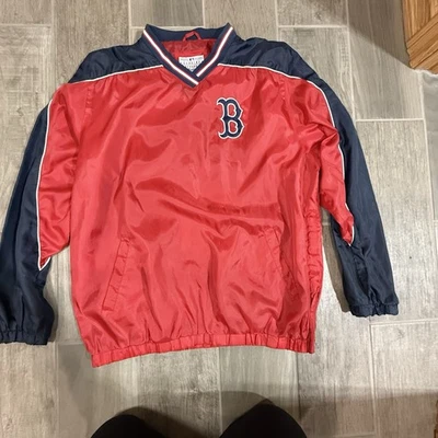 Chaqueta cortavientos suéter XL MLB de colección de los Boston Red Sox para hombre roja azul marino Foto 1 de 4
