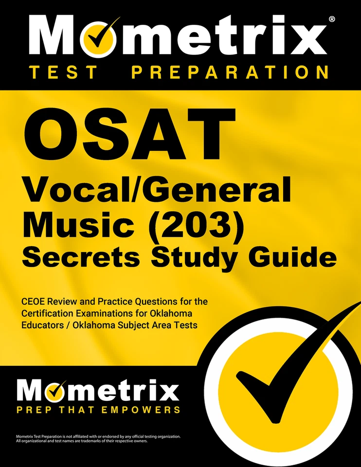 OSAT Vocal/General Music (203) Secrets Study Guide - Image 1 of 1