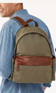 Fossil Miles Dome Backpack Rucksack green moss - Picture 1 of 11