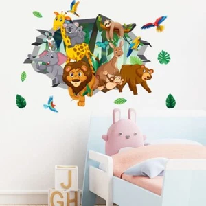 2 sheets/set Self-adhesive Animal Wall Stickers Waterproof Wallpaper Kitchen - Picture 1 of 12