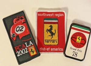 Vintage Patches & Pin - Los Angeles Ferrari Club Watkins Glen Southwest Region - Bild 1 von 2
