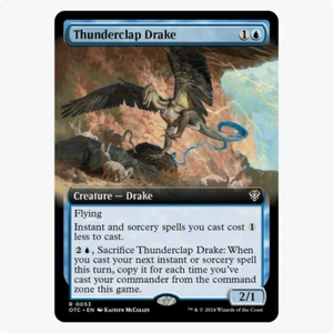 Thunderclap Drake Extended Art Outlaws of Thunder Junction Commander MTG Rare - Picture 1 of 2