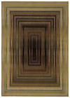 Beige Blocks Geometric Stripes Lines Striped Door Mat 281J2 - Aprx 2' x 3'