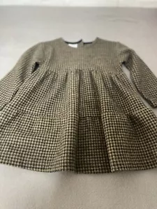 Vestido Zara Bebé Niñas Marrón y Negro Cuadros Tela Suave Talla 12-18 Meses - Imagen 1 de 10