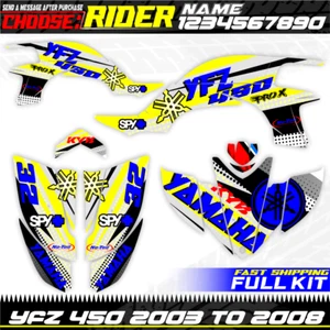 compatible Yamaha Yfz 450 2003 to 2008 Kit Graphics Decals Sticker YFZ450 YY-RCa - Bild 1 von 2