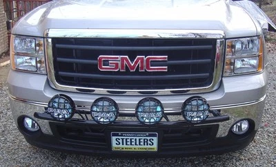 Barra de parachoques de lámpara PIAA negra 4x para GMC Sierra 1500 2007-2013 delantera Foto 1 de 4