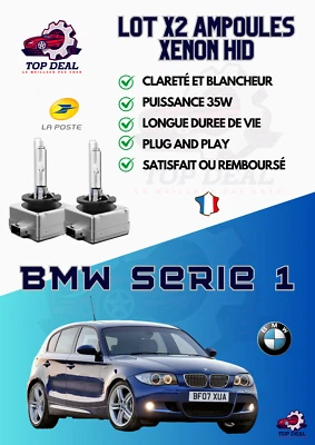KIT 2x AMPOULES XENON HID BMW série 1 E81 35W blanc pur