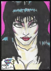 2025 Artists Assemble Babes of Retro 3 SKETCH card - Elvira by Mike LaPeruta - Bild 1 von 2
