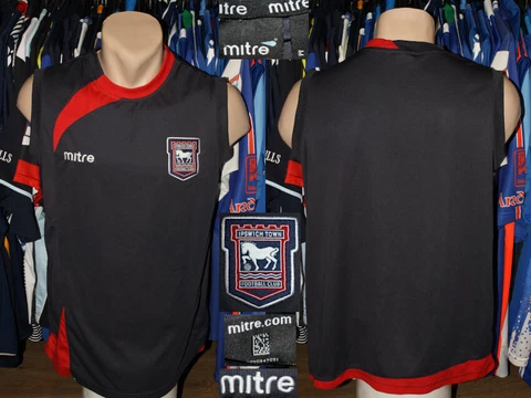 Ipwich Town Fc (Tractor Boys) Mitre Training Leisure Sleeveless Vest Shirt Top Cover