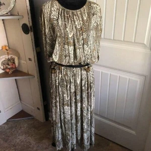 Vintage Virginie Paisly Kleid mit Gürtel - Bild 1 von 11