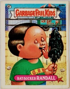 1987 Serie 10 Mülleimer Kinder 408b Rattensauger Randall rot GG Aufkleberkarte - Bild 1 von 3