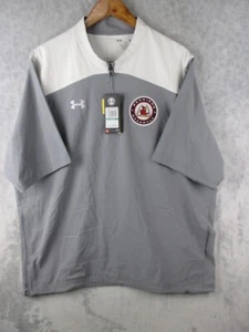 NWT Under Armour 1/4 zip Jacket Men sz L Gray Short Sleeve Triumph Cage - Picture 1 of 15