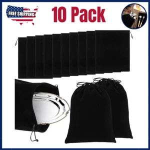 10PCS Silver Storage Bags, Anti Tarnish Cloth Bag Fabric Cloth Pouch - Picture 1 of 8
