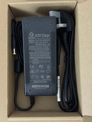 UK Ersatz 42V 2A AC/DC Adapter Ladegerät für ANCHEER E-BIKE E-Bike Elektrofahrrad - Bild 1 von 3