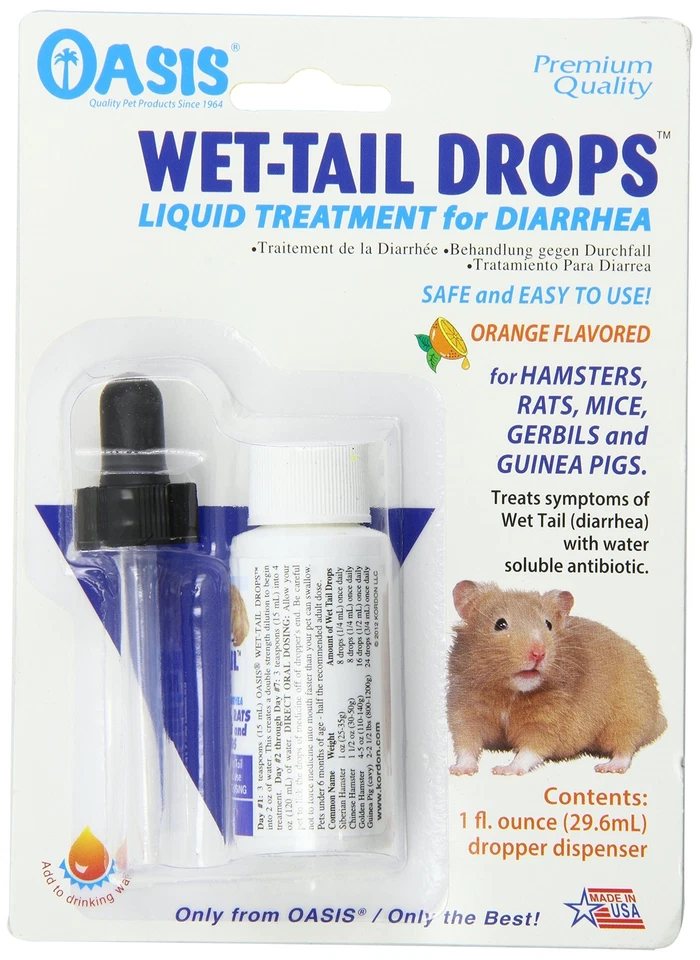 Oasis Small Animal Wet Tail Drops - Diarrhea Treatment 1 Oz 80064