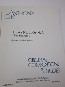 Anthony Glise Sonate Nr. 1 Op 6 A The Phoenix für klassische Gitarre Noten - Bild 1 von 3