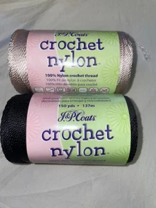 J. & P. Coats 100% Nylon Crochet Thread 150yds / 137m - Picture 1 of 21