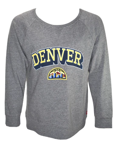 Denver Nuggets Adult XL NBA Basketball Logo Denver Skyline Sweatshirt Gray Cover