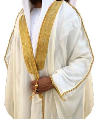 Amazing Best Quality Men's Islamic Arabian Cloak Bisht thobe Eid  - Image 1 of 4