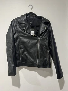 Art Class Black Faux Leather Jacket Lined Biker Style EUC Girl's Size XS (4/5) - Picture 1 of 3