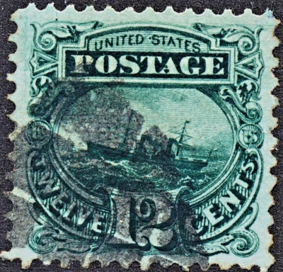 U.S. Classic #117 XF 12 cent Green with a PSE cert  '23 CV $375 - Image 1 of 4