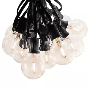 G50 LED Filament Outdoor Patio Globe String Lights (25', 50' and 100' Lengths) - Picture 1 of 16