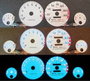 Fits 94-01 Acura Integra Manual MT GS-R GSR White Face Indiglo Gauges 9K RPM