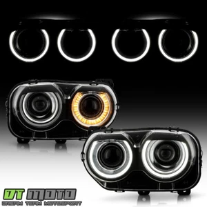 HID/Xenon w/o Air Ducts Projector Headlights Set For 2015-2022 Dodge Challenger - Picture 1 of 9
