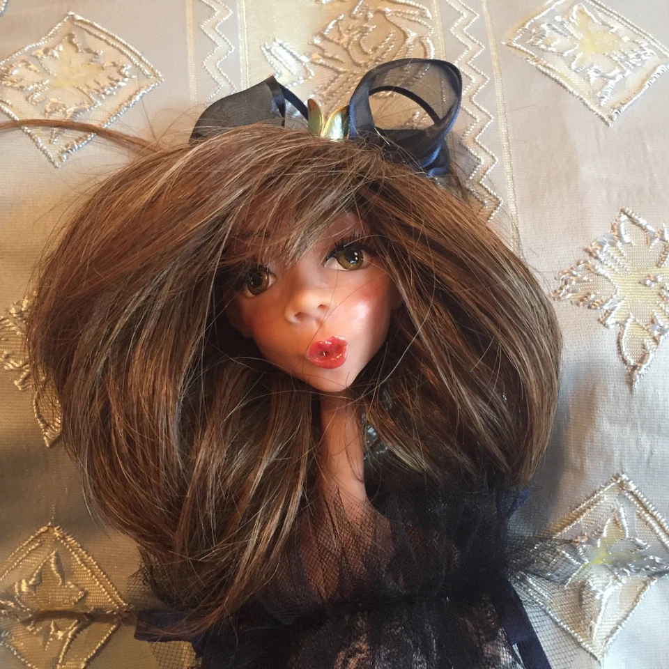 OОАK Art Blue Princess – Boneca travesseiro cama/boudoir, salão de beleza, salão ou boneca francesa   - Imagem 1 de 4