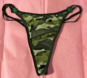 2 Pair of Women's Army Style Camouflage Thong Panties Camo Under - Picture 1 of 4