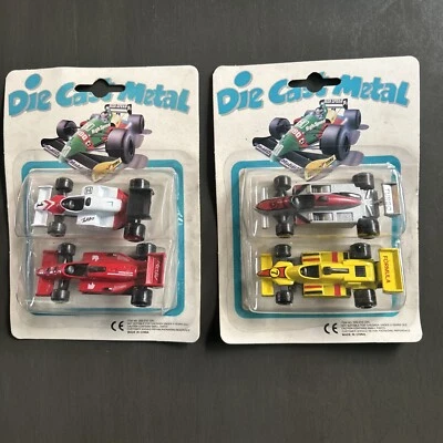 老式 2 件装压铸 2 辆汽车包高速开轮赛车 — 第 1/4 张图片