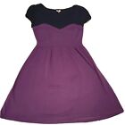 Purple & Black Dress By Frenchi Medium