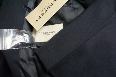 Burberry London S100s Azul Espiga 2 Piezas Traje Chaqueta Pantalones Talla 46R NUEVO Foto 1 de 4