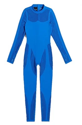 Catsuit Jumpsuit Adidas IVY Park Blau 36 S Overall Einteiler Neu Damen Langarm - Bild 1 von 4