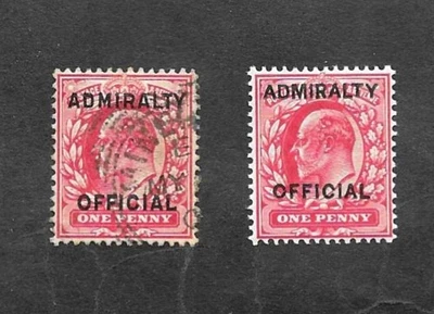 1903 1d SCARLET EDWARD VII ADMIRALTY MNH & DIFF 'M' VARIETY VGU SG 0102/8 c£45+ - Image 1 of 2
